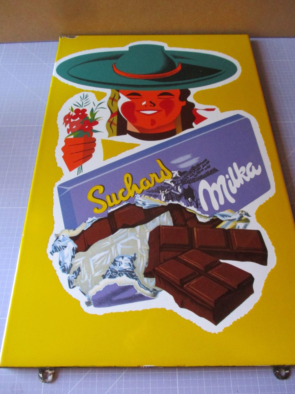 Suchard Schilder: Milka Suchard  Emailschild - ca. 47 x 30 cm – Gebraucht aus Ottikon Gossau ZH von  4
