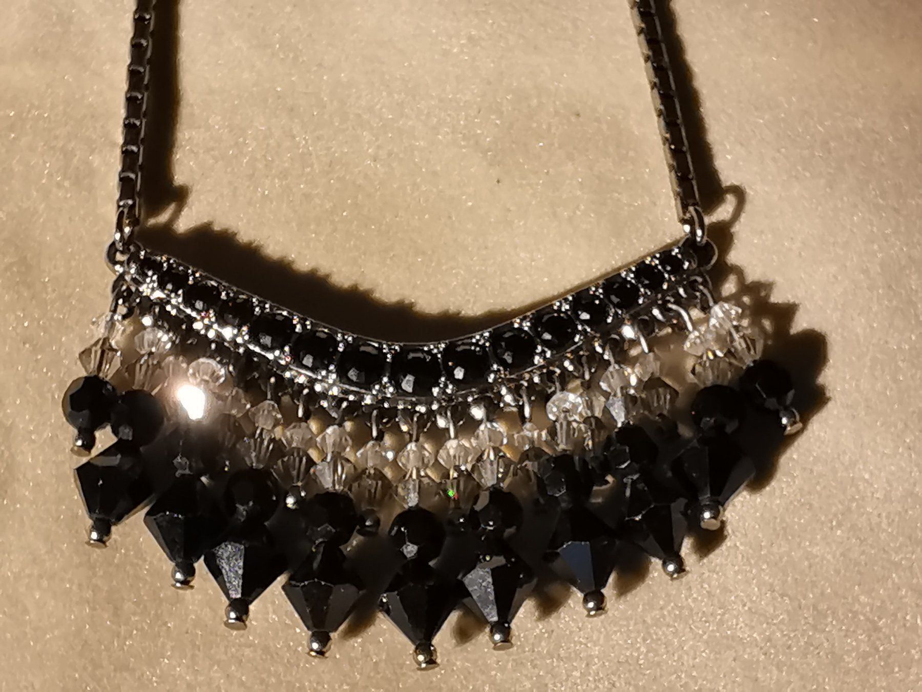 Swarovski Catenine: Swarovski Kette schwarze Kristallfransen – Nuovo (secondo la descrizione) da Zürich venduto da Yourgoodbuy 1