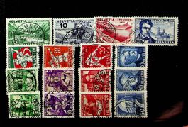 PRO JUVENTUTE SÉRIES 1931-1934 OBLITÉRÉES. SBK 65.00 / T578