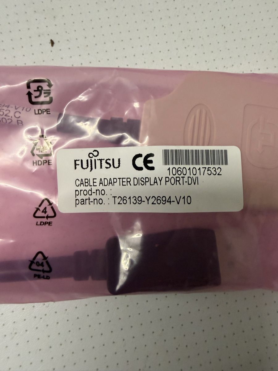 Laufwerke & Adapter: Fujitsu Kabel Adapter Display Port zu DVI – Neu und originalverpackt aus Wettingen von NickInc 1