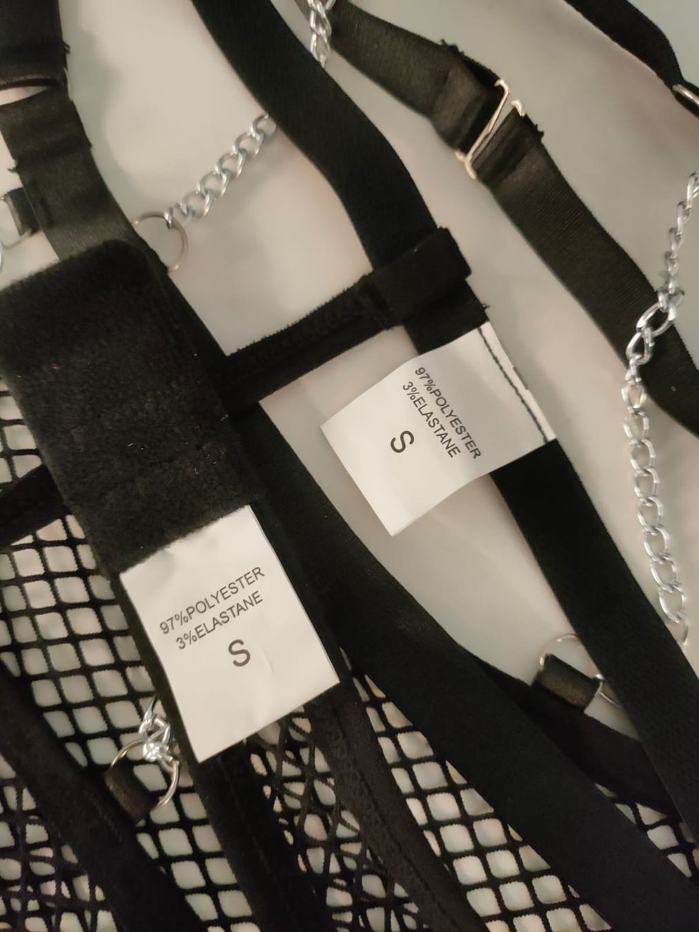 Altra biancheria intima: Heisses schwarzes Netz Dessous Set mit Kette ! – Nuovo e nell'imballaggio originale da St.Erhard venduto da Saskya551 4