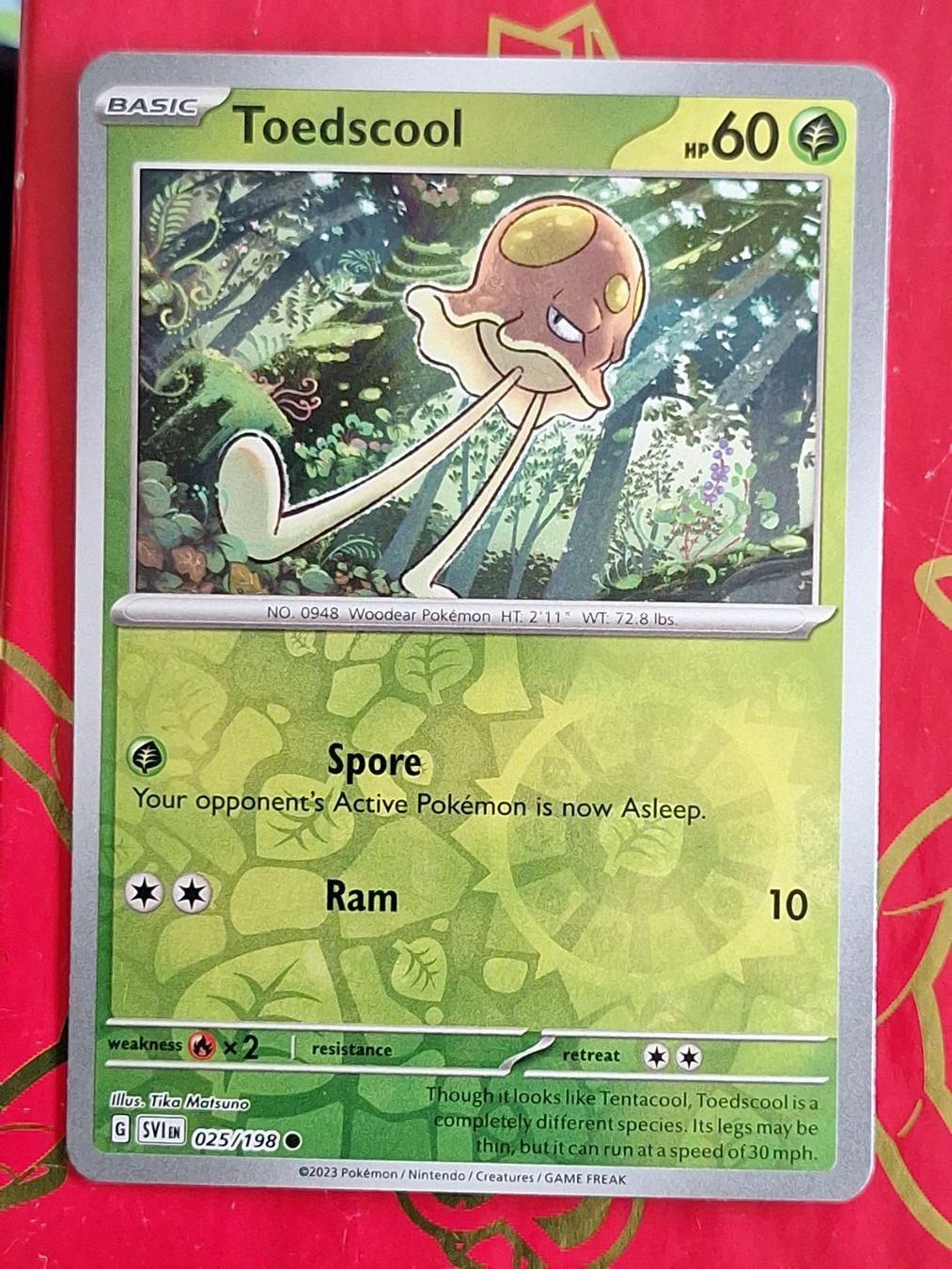 Pokémon Carte collezionabili: Toedscool - Pokemon Reverse Holo Scarlet Violet – Usato da Altstätten SG venduto da GGsGameshop