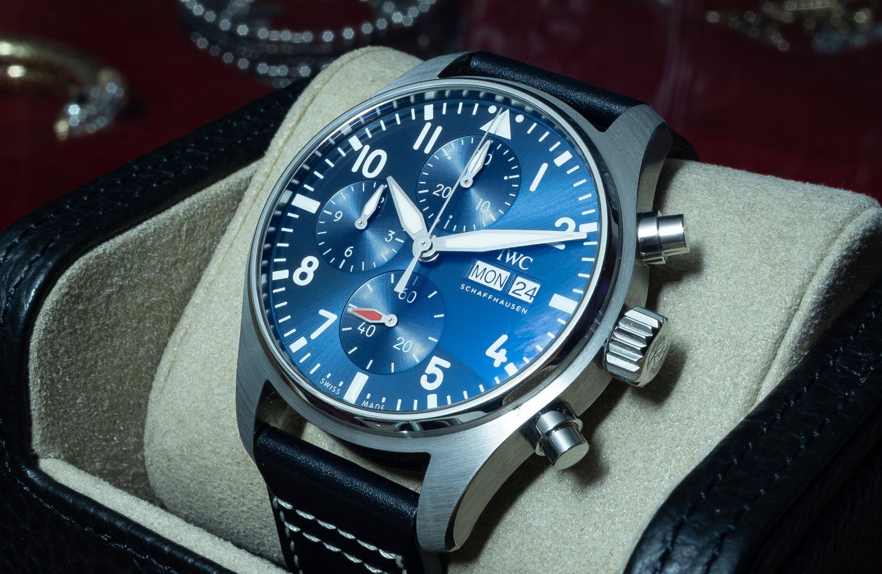 IWC Orologi: IWC Pilot Watch Chronograph 41 Blue Fullset – Usato da Lupfig venduto da nik_7sxm 4