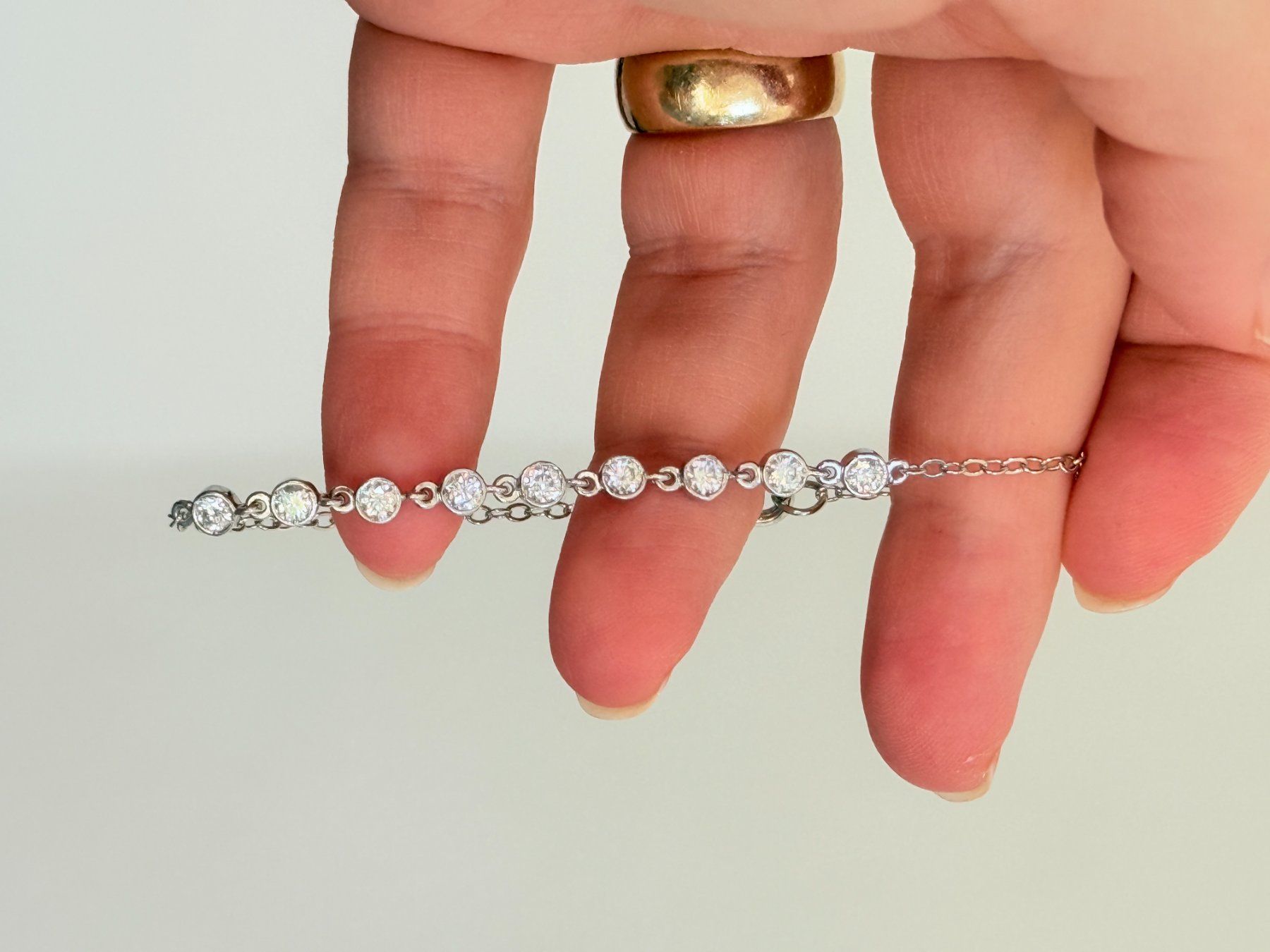 Bracelets: 3mm Moissanite Bracelet 7" – Neuf avec emballage d'origine à Genève par AGBERG 1