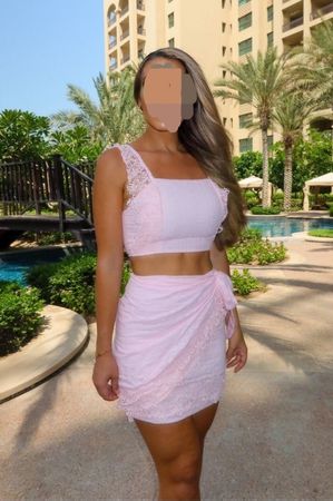 Parisian Pink Summer Set Top+Skirt XS,M,L