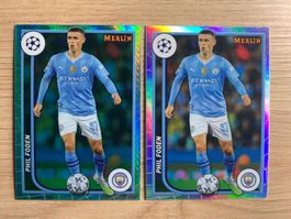 Soccer Phil Foden AQUA PULSAR & REFRACTOR Merlin
