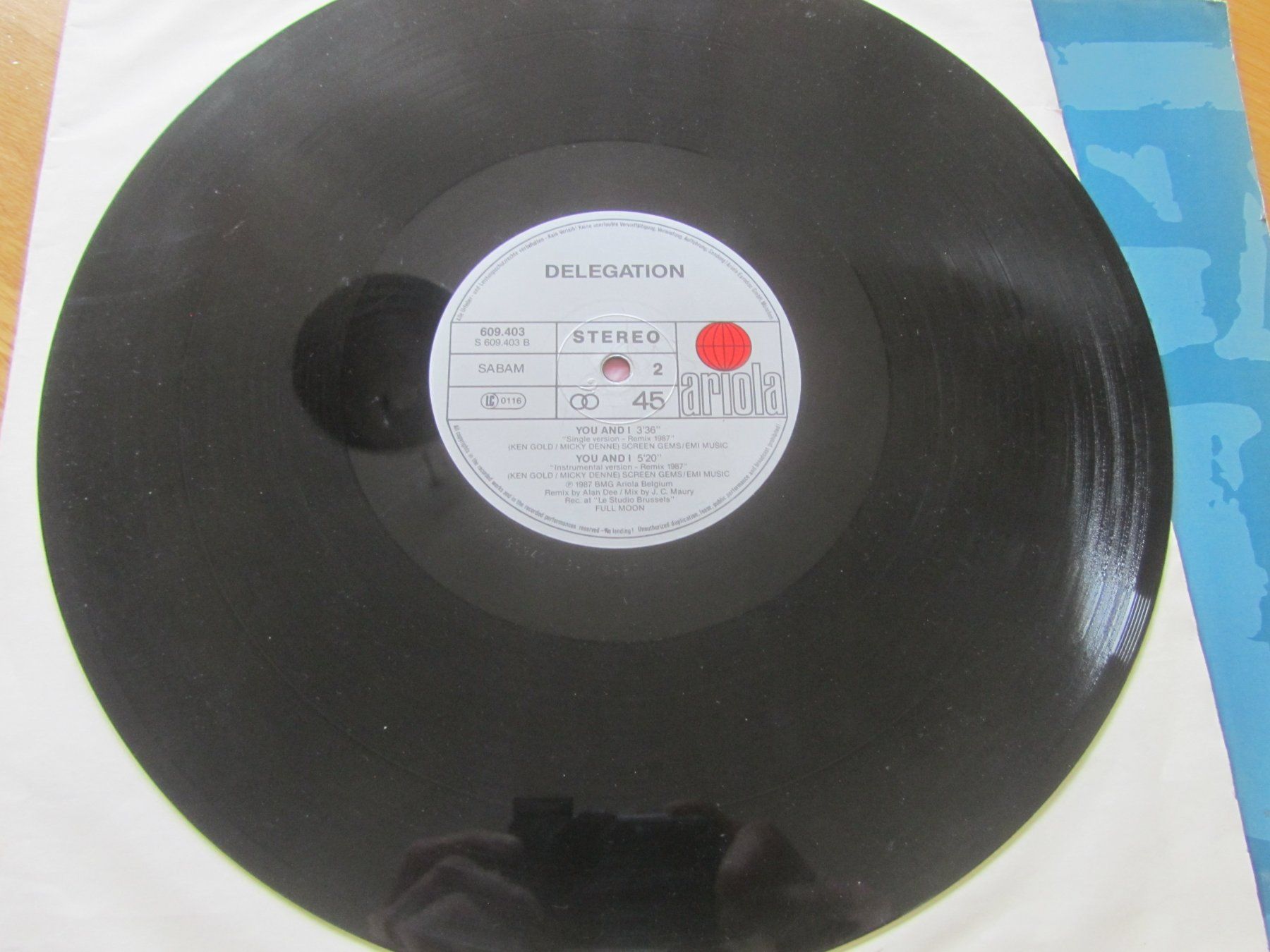 Vinyles: Delegation You And I 12" Maxi-Single Vinyl – D'occasion à Seengen par mikelele 2