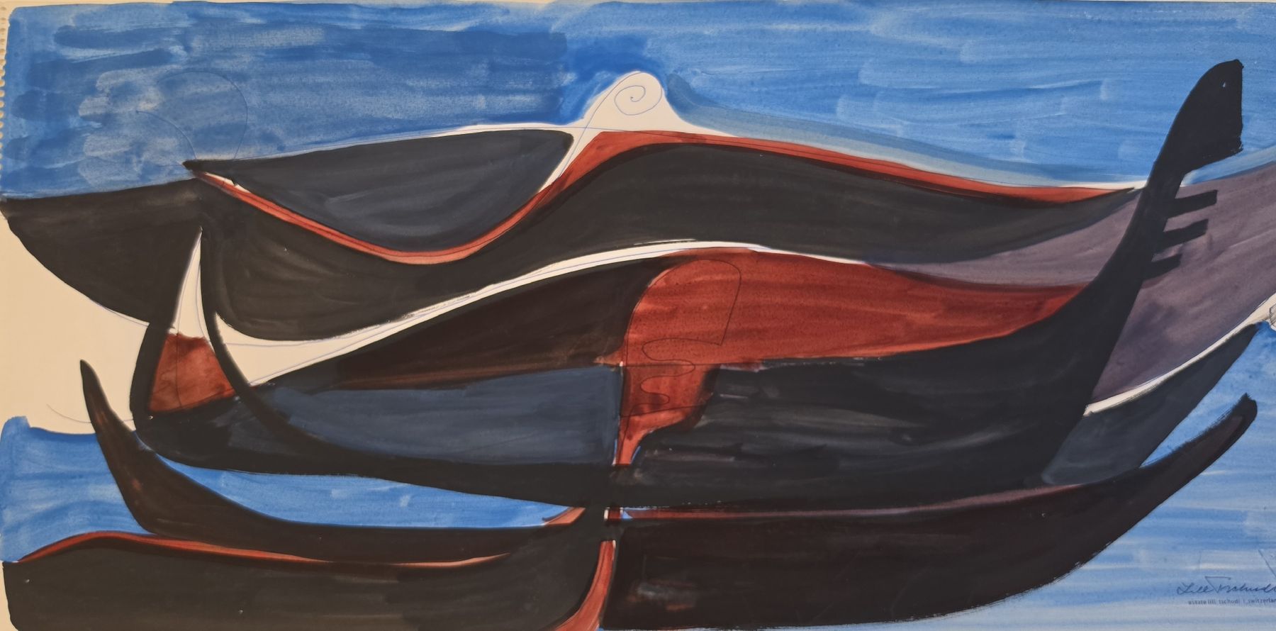 Dipinti: Lill Tschudi Original Aquarell 50x25cm – Usato da Emmenbrücke venduto da Kunstankaufverkauf 2