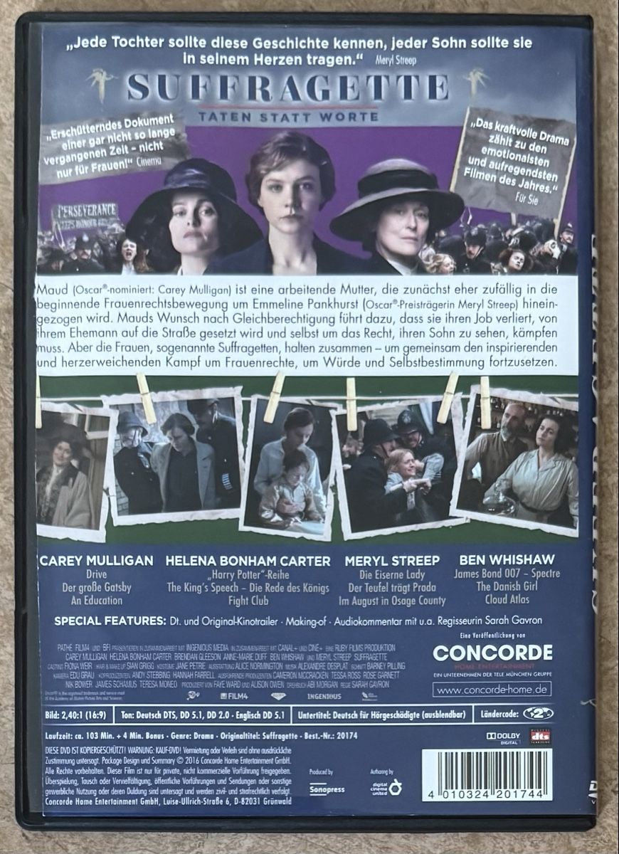 Tutti i DVDs: SUFFRAGETTE  – Nuovo (secondo la descrizione) da Dietikon venduto da AndreaSch01 1