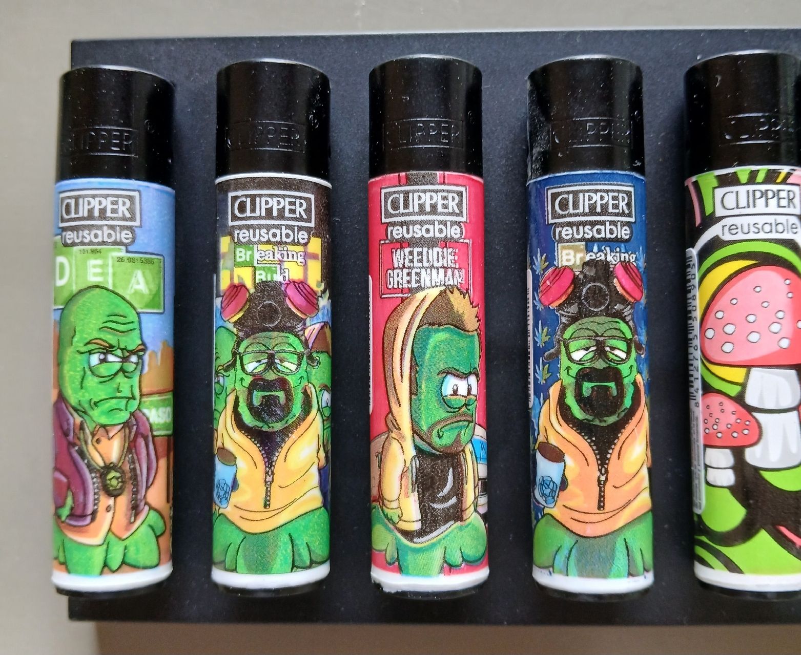 Clipper Accendini: 8 x clippers master chief and mushrooms. – Nuovo e nell'imballaggio originale da Lausanne venduto da Soulbrother 2
