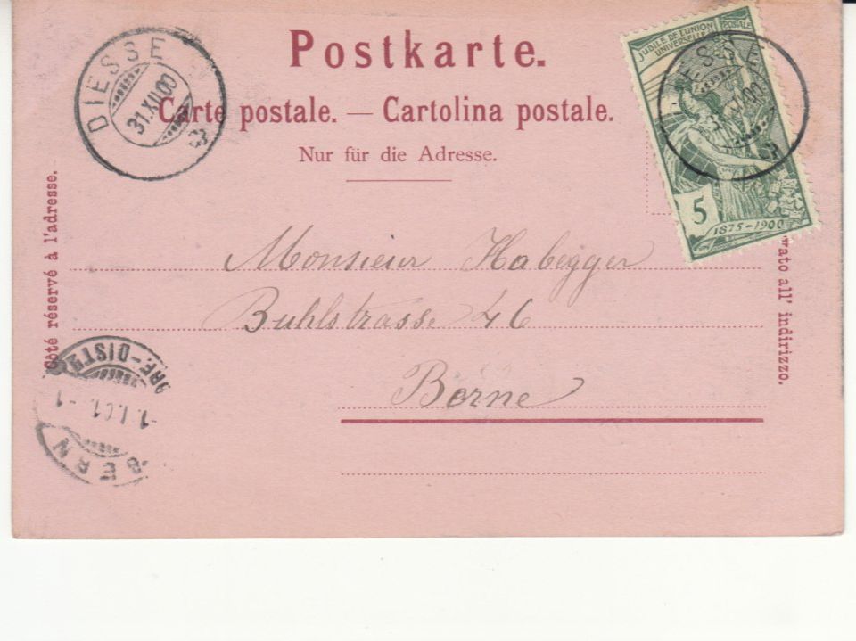 Cartoline postali: Diesse 1900  mit SBK 77B – Usato da Bürglen TG venduto da StampGraf 1