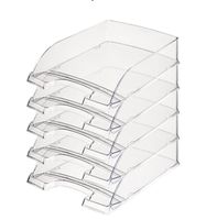 LEITZ® Ablagekorb Standard, Kunststoff, 5 Stück, glaskl