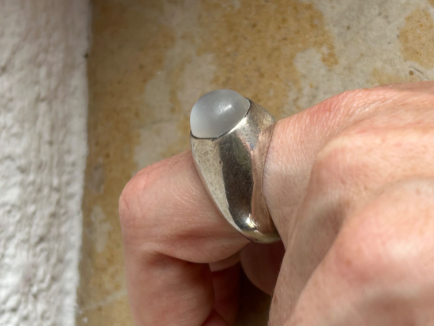 Ringe: Vintage Silber Ring mit Mondstein (Grösse 62) – Gebraucht aus Laufen von belleskulptur 2