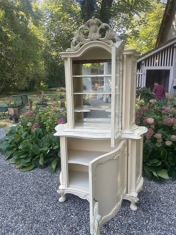 Armoire vaisselier vitre et miroir style rococo (D'occasion) à Troinex ...