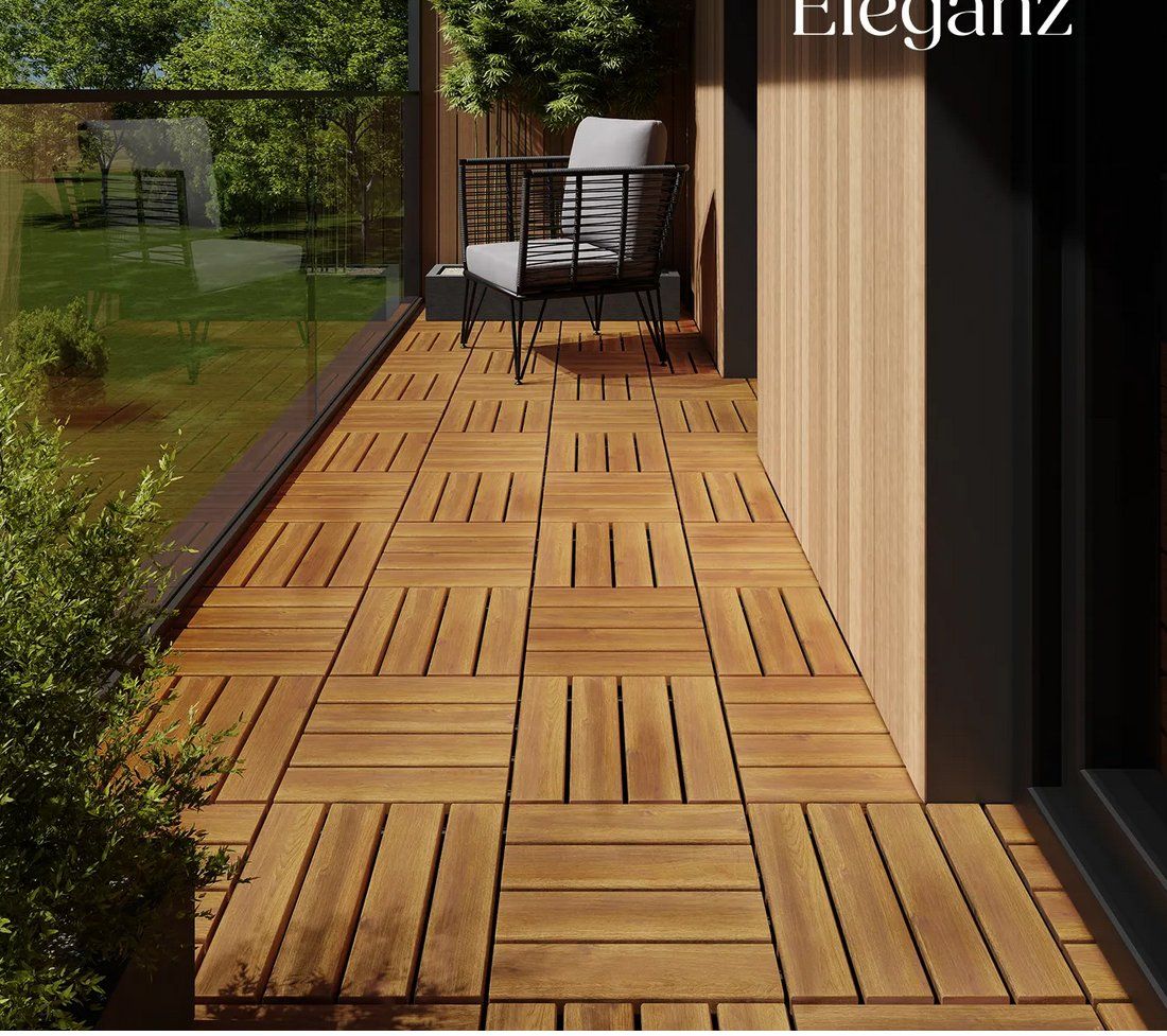 Rivestimenti per pavimenti: 20er Set Terrassenfliesen Tabula mit Klicksystem – Nuovo (secondo la descrizione) da Steinhausen venduto da Retourenprofis 4