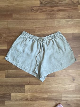 Leinen Shorts Damen Shorts Oysho Olivgrün Grösse L