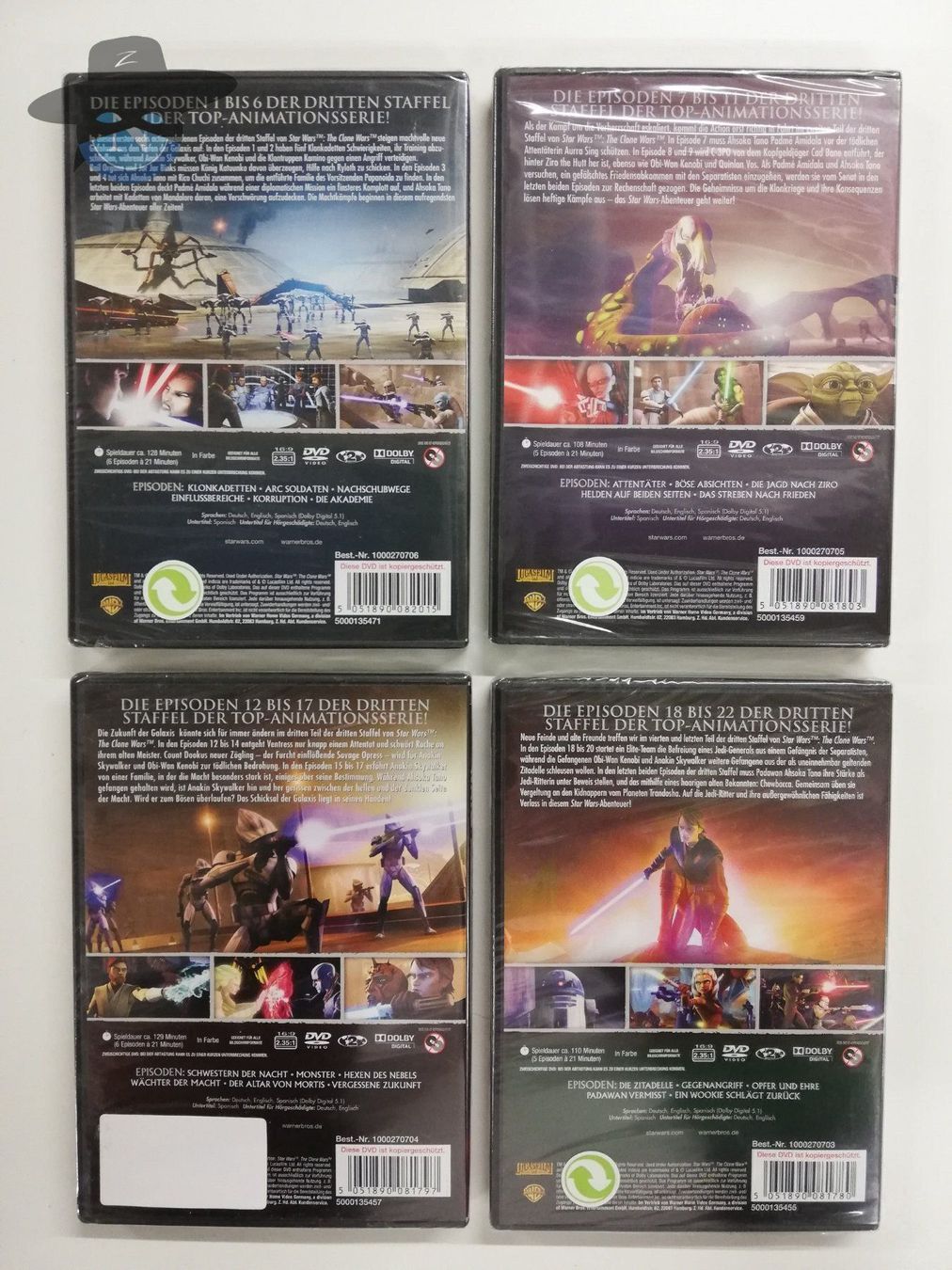 Tutti i DVDs: Star Wars Clone Wars Staffel 3 Animation – Nuovo (secondo la descrizione) da St. Gallen venduto da zorro_dc 1