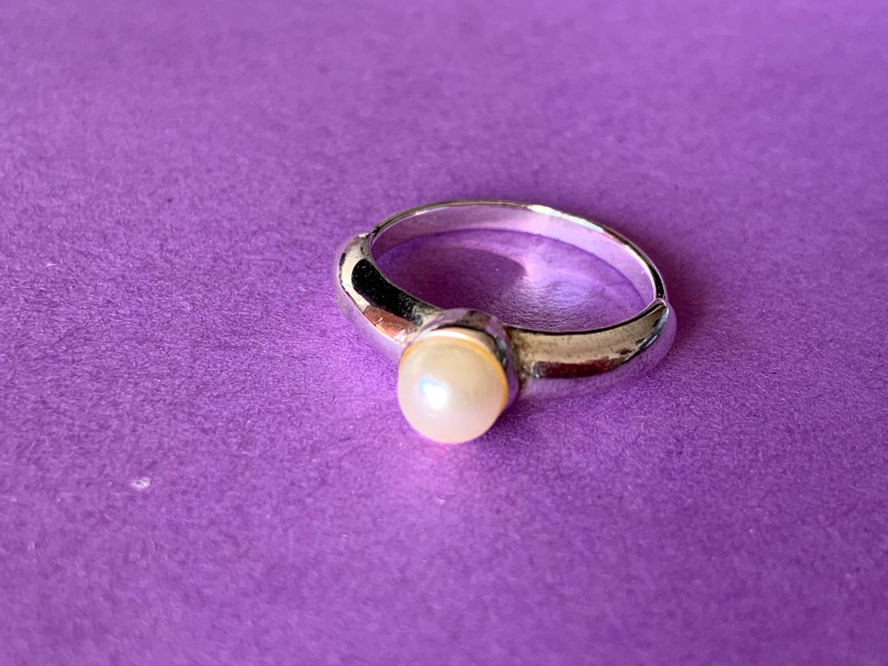 Anelli: Silberner ring mit Perle (54) – Usato da Dittingen venduto da Bellevista 7