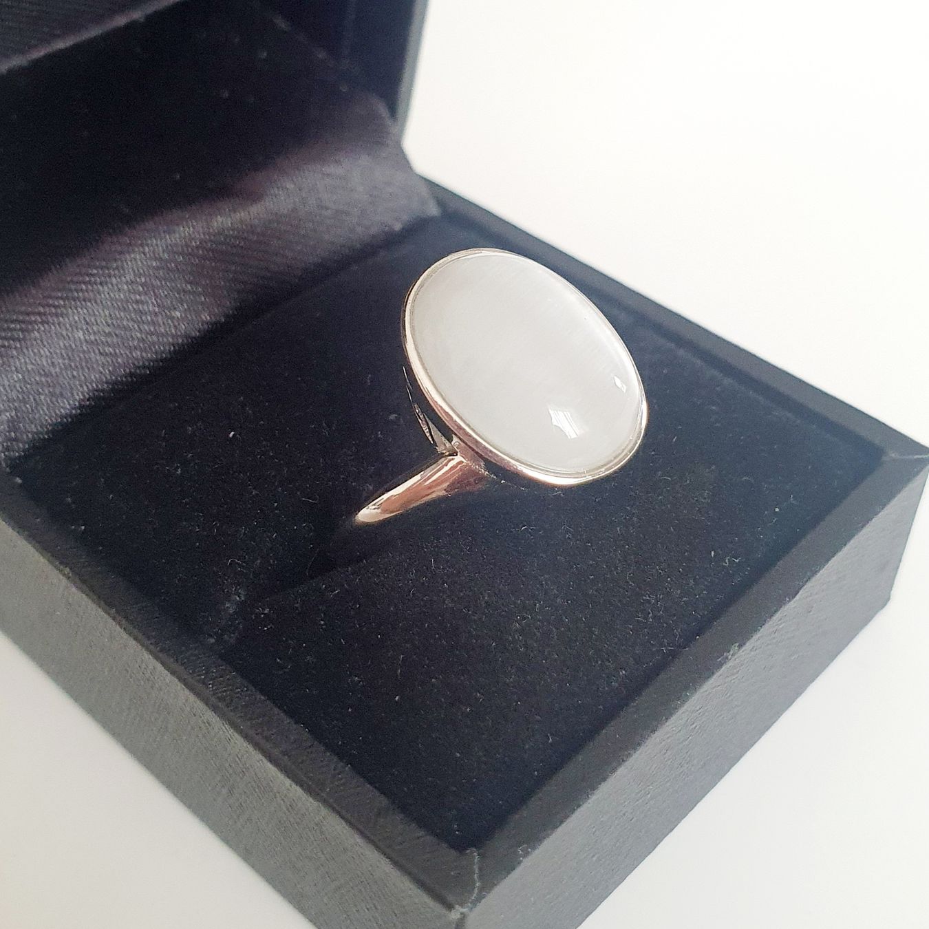 Anelli: Silber Ring 925 mit helle Stein Grösse 18.7 mm – Nuovo (secondo la descrizione) da Kreuzlingen venduto da Wunderkiste123 5