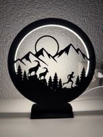 Lampe décorative montagne et forêt, ambiance cosy