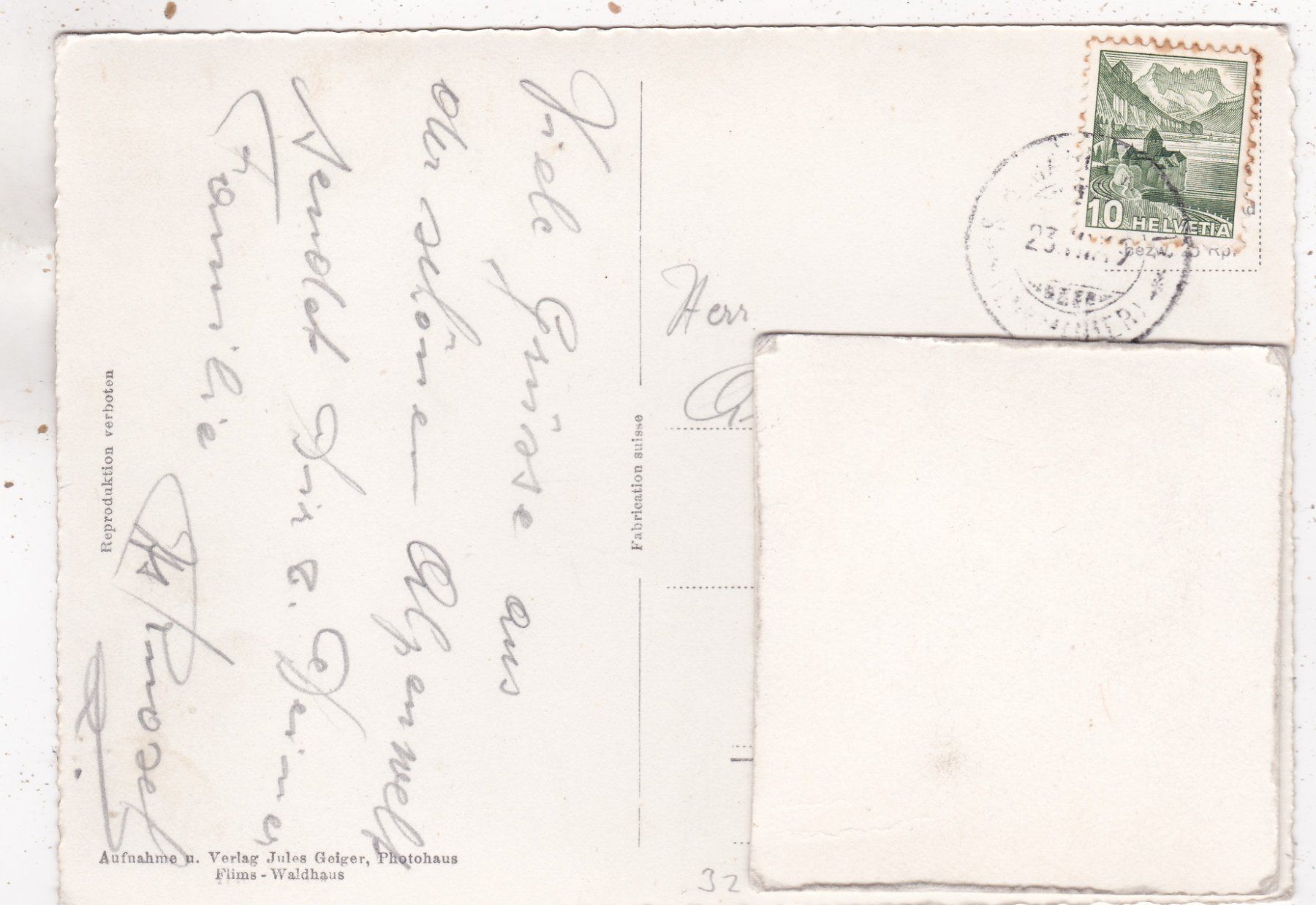 Cartoline postali: Sta. Maria Hospiz am Lukmanierpass 1949 – Usato da Herisau venduto da Lisegrat2008 1