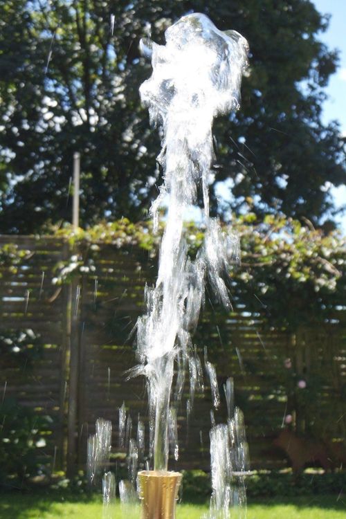 Messing Springbrunnen Düse - Eisturm Kaskadeneffekt, 10 Cm - Verstellbar, Für Teich & Gartenbrunnen