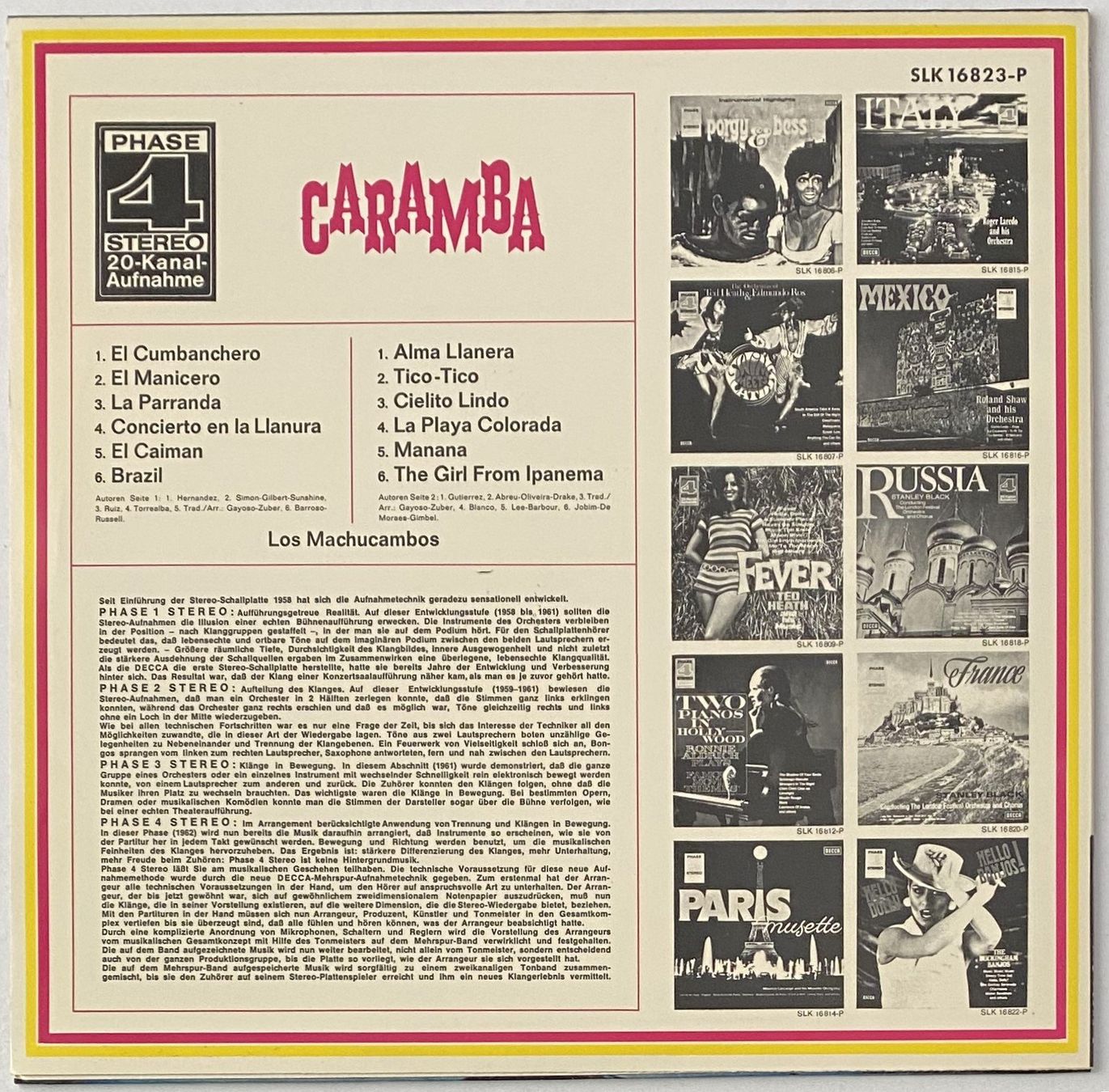 Schallplatten: Los Machucambos, Caramba! – Gebraucht aus Flums von Empe1 1