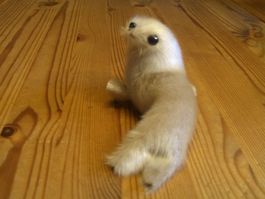 Vintage Seehund / Robbe Figur – Echtes Fell (70er Jahre)
