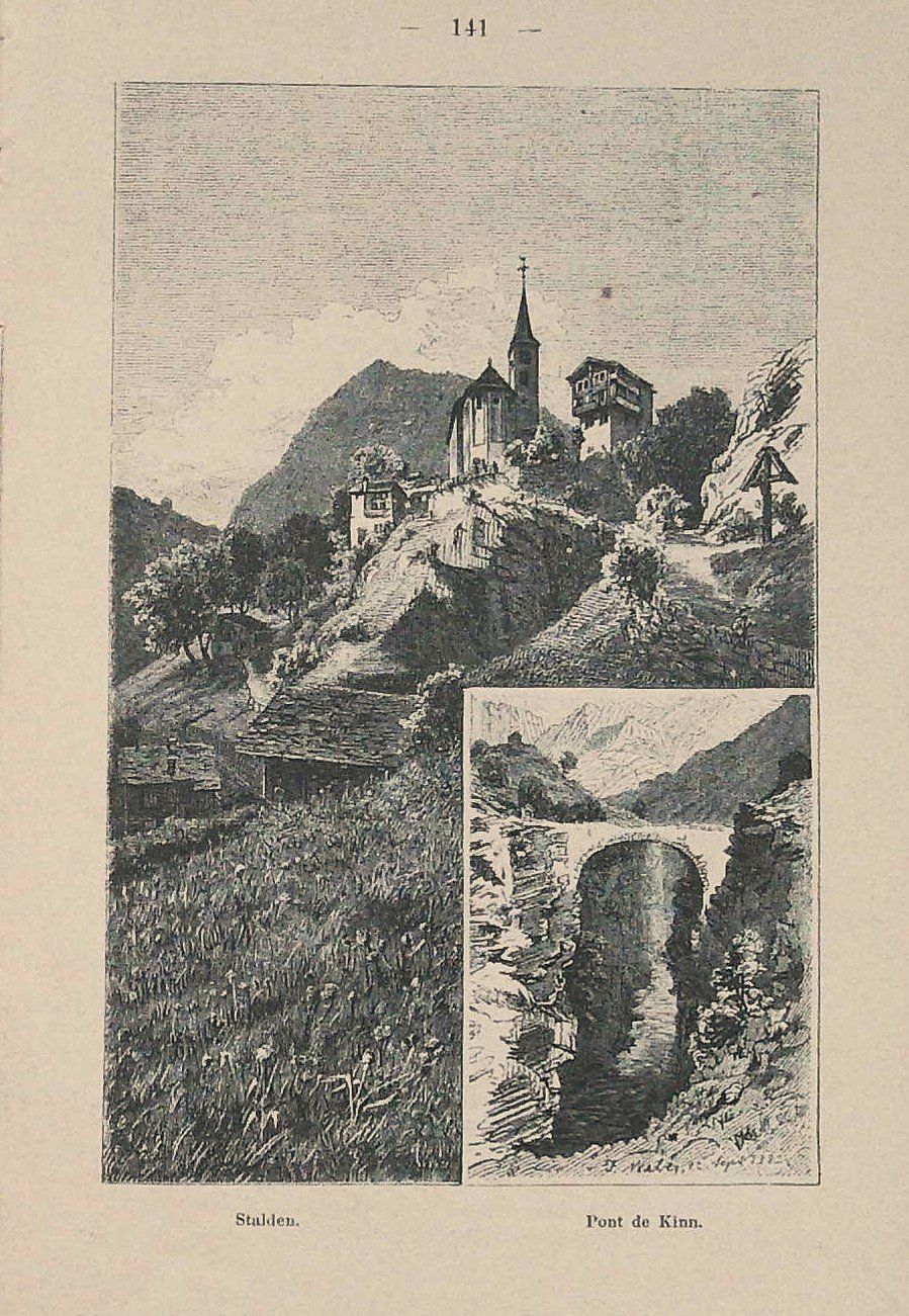 Incisioni: Zermatt  Wanderbild um 1885 – Usato da Rafz venduto da Helvet32 3