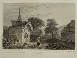 TELL’S KAPELLE BEI BÜRGLEN, STAHLSTICH 1836/1838
