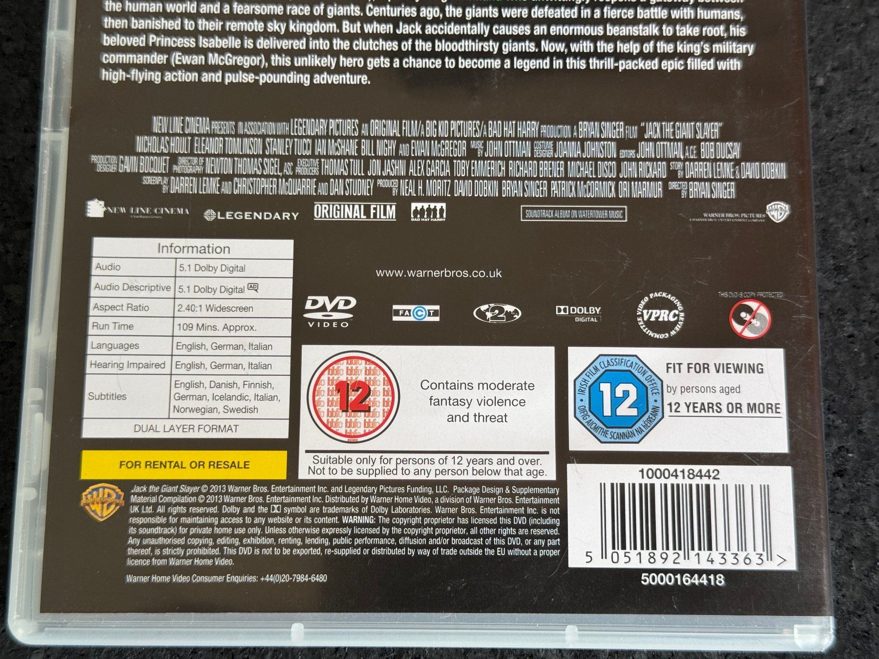 Tutti i DVDs: Jack the Giant Slayer DVD EN/DE/IT – Usato da Fribourg venduto da tschjoly 3