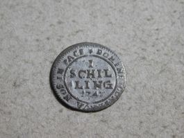 1 Schilling 1747, Republik/Stadt Zürich, Billon, ss - vorz