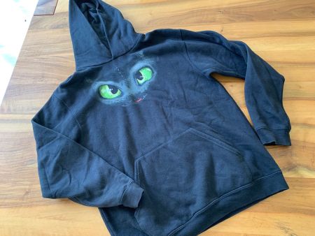 DRAGONS Ohnezahn schwarzer Hoodie Kapuzenpullover 164/XS/S