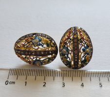 Massiv 21 Karat Gold Ohrstecker Mit Steine