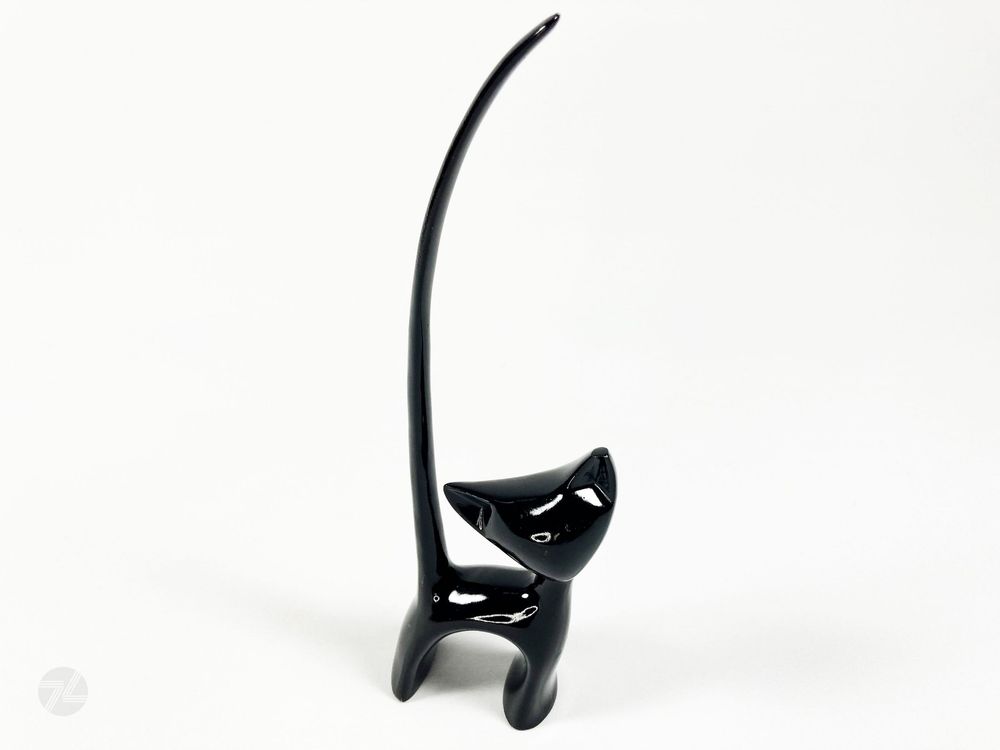 Katze Ringhalter Halter Fingerring Midcentury Modern Design 1