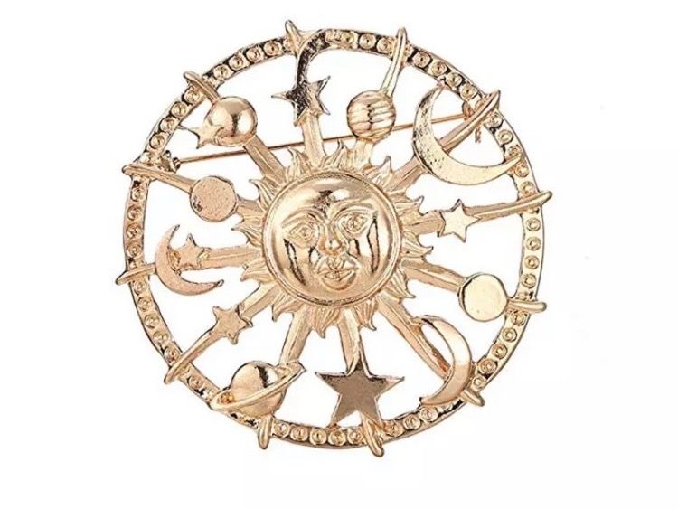 Spille & Fermagli: Brosche Sonne mit Planeten – Nuovo (secondo la descrizione) da Gams venduto da Mariawicca 1