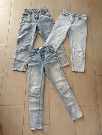 3x Jeans Damen hellblau 