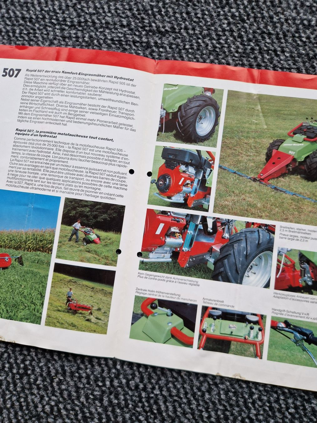 Rapid Trattori: Original Prospekt Rapid Motormäher 507 – Usato da Dürnten venduto da Bachtel84 1