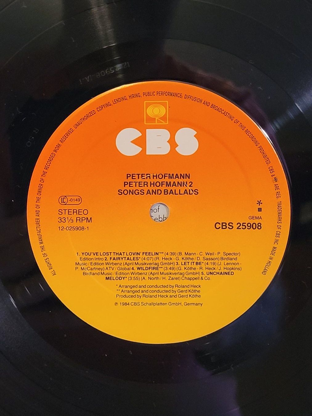 Dischi in vinile: Vinyle Peter Hofmann 2, Ivory Man, 33T – Usato da la Chaux-de-Fonds venduto da Lampe 3