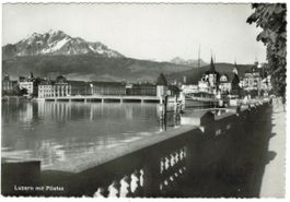 AK Luzern. Schiff und Pilatus