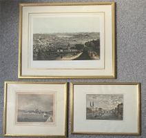 Stiche Zürich und Rapperswil, 3 Stück
