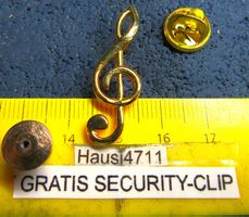 MUSIK NOTTENSCHLÜSSEL GOLDIG CUTOUT SCHMUCK-PIN