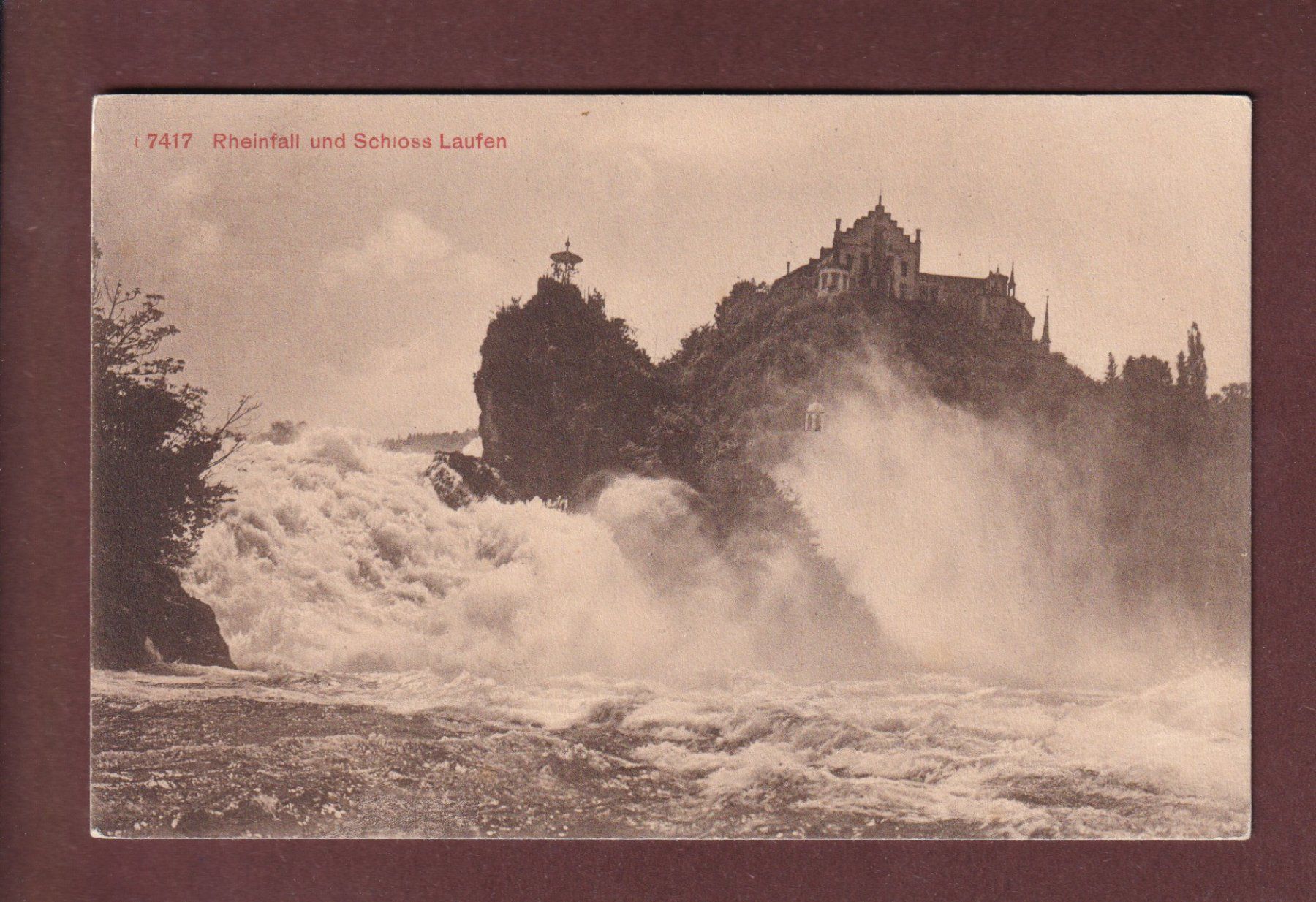 Cartoline postali: RHEINFALL - Schloss Laufen  - 1913 – Usato da Pully venduto da nicecards-shop