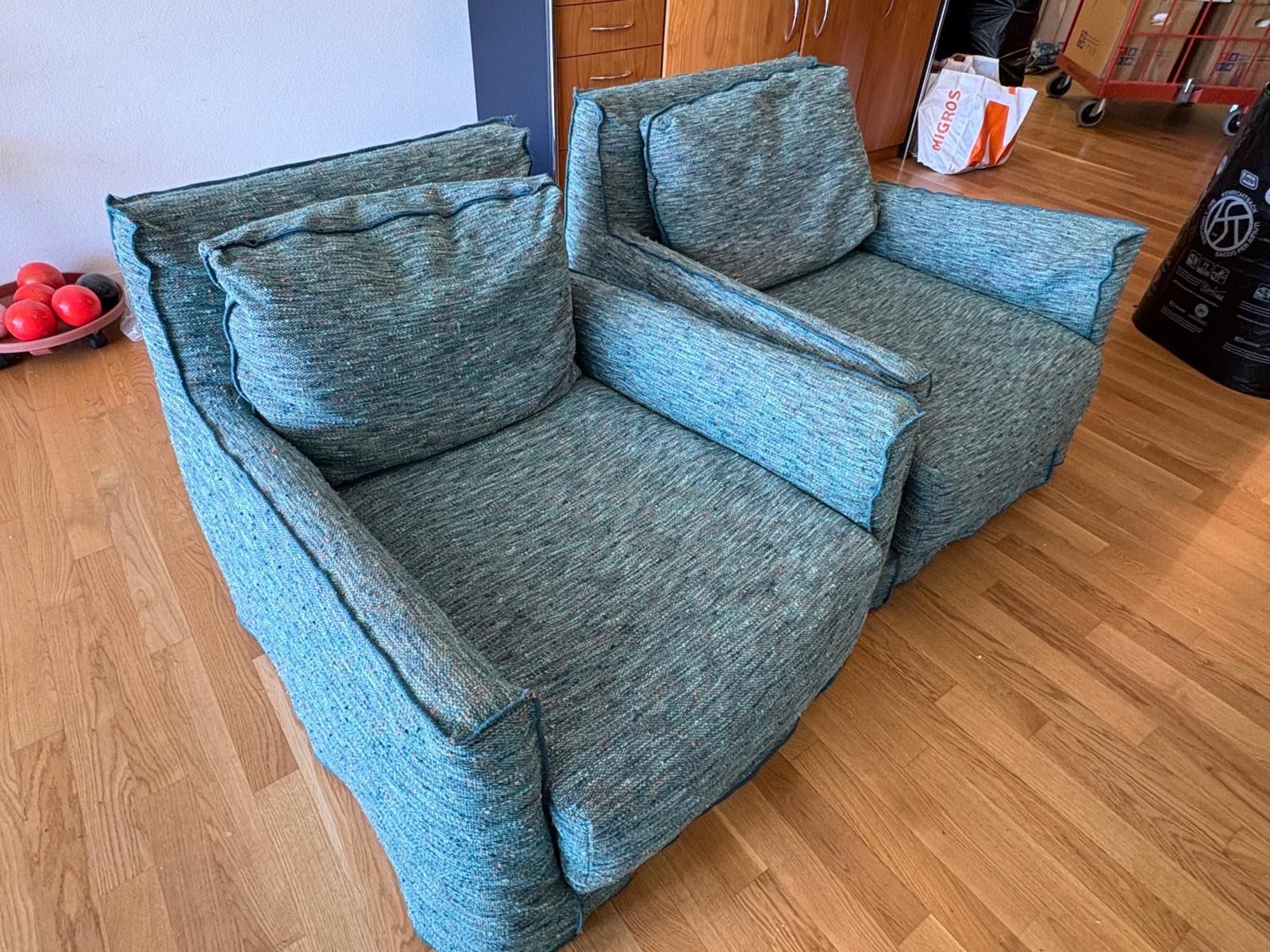 Sofas: Gervasoni Sofa-Set – 3-teilig – Gebraucht aus Klingnau von Umweltklinik 4