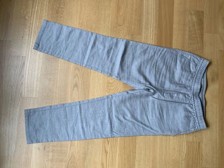 Windsor Hose Grösse 52 regular fit grau Leinen