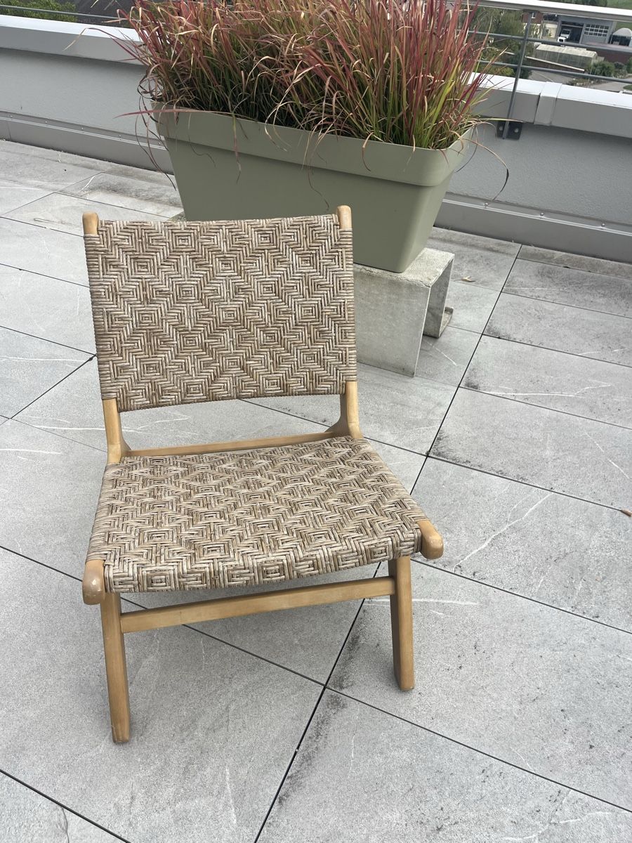 Poltrone: Loungesessel Holz mit Geflecht – Usato da Kerzers venduto da del13