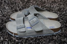 Birkenstock Arizona Veloursleder, Gr. 39, Softfussbett, NEU