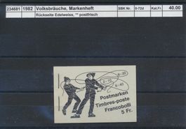 1982 "Volksbräuche", Markenheftchen "grau", ** postfrisch