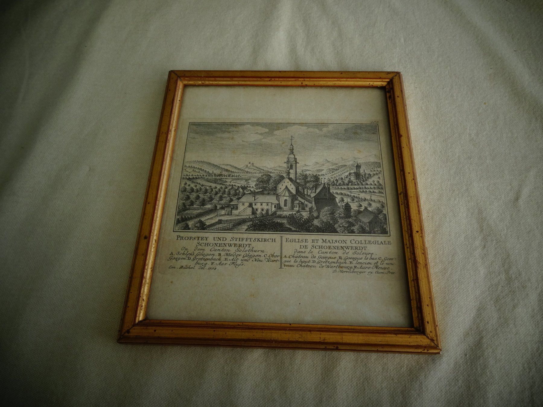 Stiche: 1 Stich Solothurn 1758 – Gebraucht aus Neerach von jenny062