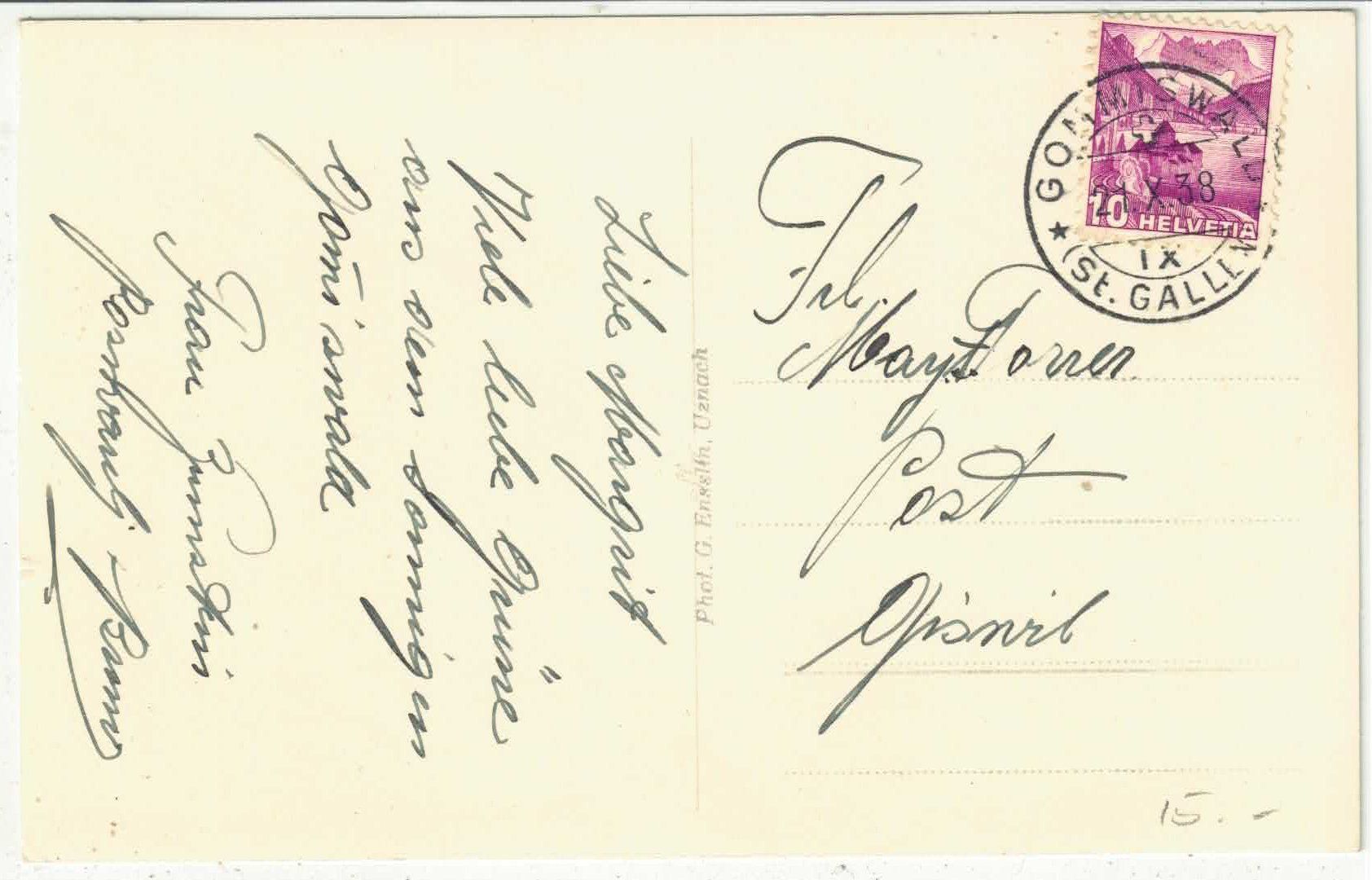 Cartoline postali: Gommiswald - M. Eschmann Sattlerei – Usato da Ettingen venduto da Kartenplanet 1